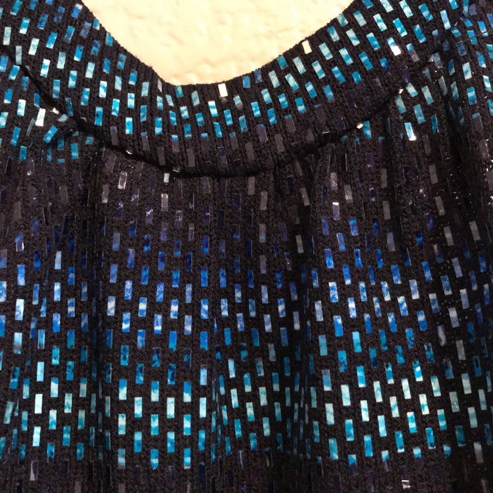 St. John Couture Blue Sparkle Evening Gown - Picture 6 of 8